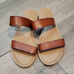 Old Navy Double Strap Sandals Cognac
